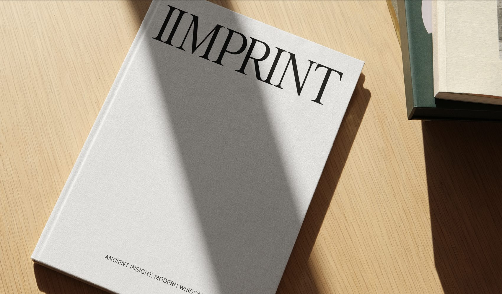 A Ritual Imprints book resting on a table